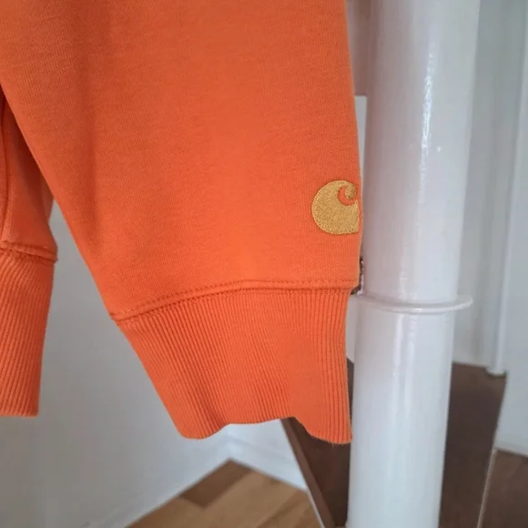 Carhartt Size S Mens Orange Hoodie Pullover Long Sleeve. - Picture 4 of 11